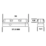 Shimano Adamas AX600 Insert Replacement Pad - Image 3
